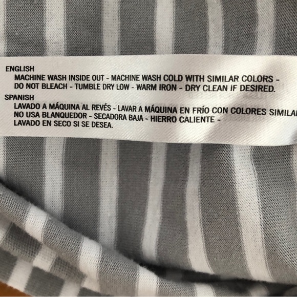 Denim and Flower by Ricky Singh Men’s Large Gray Stripped Short Sleeve Shirt‎ - Picture 8 of 13